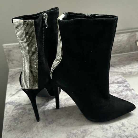 Steve Madden Shoes Steve Madden Wagu Black Suede Rhinestone - Main Image